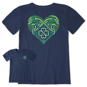 Women's Celtic Heart Short Sleeve Crusher Tee Life is Good