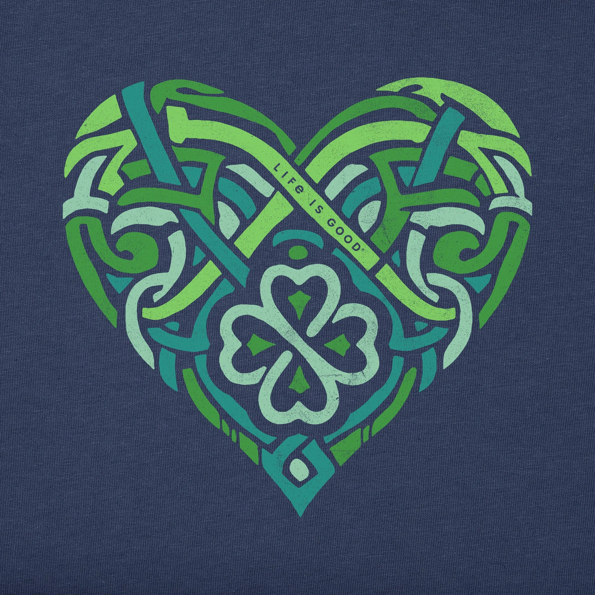 Women's Celtic Heart Short Sleeve Crusher Tee Life is Good