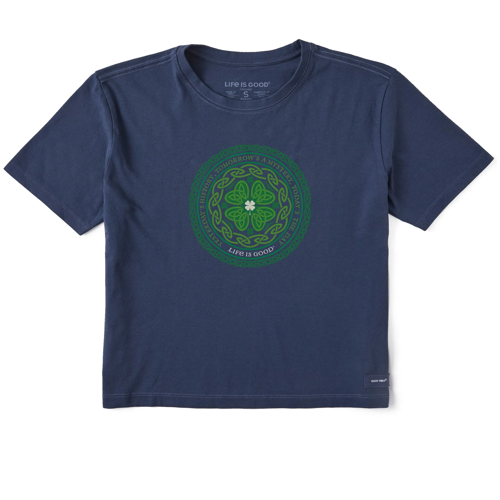 Women's Celtic Mandala Short Sleeve Crusher Boxy Tee Life is Good