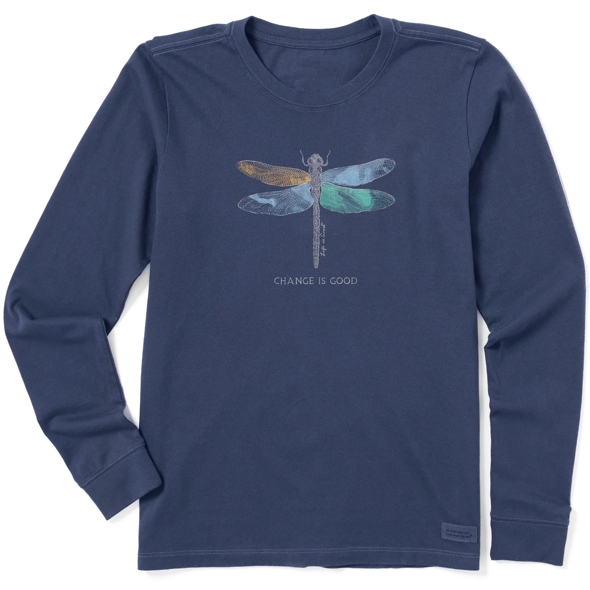 Women's Change Dragonfly Long Sleeve Crusher Tee Life is Good