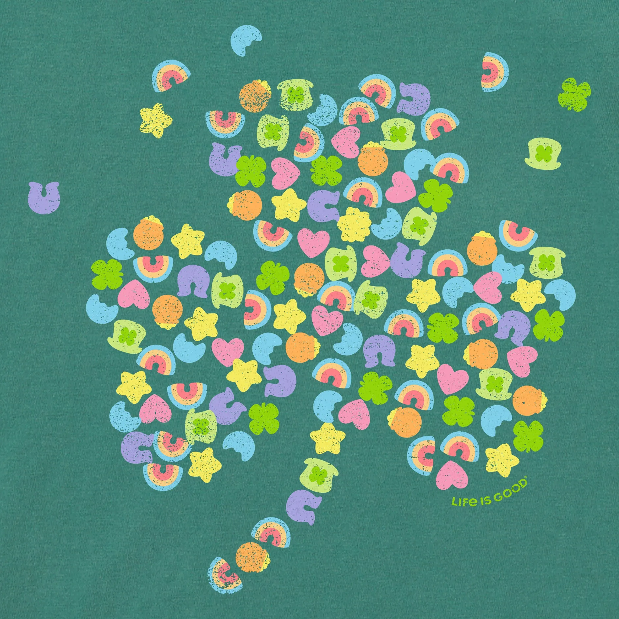 Women's Charmed Clover Simply True Crew Life is Good