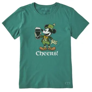Women's Cheers Leprechaun Willie Short Sleeve Crusher Tee Life is Good