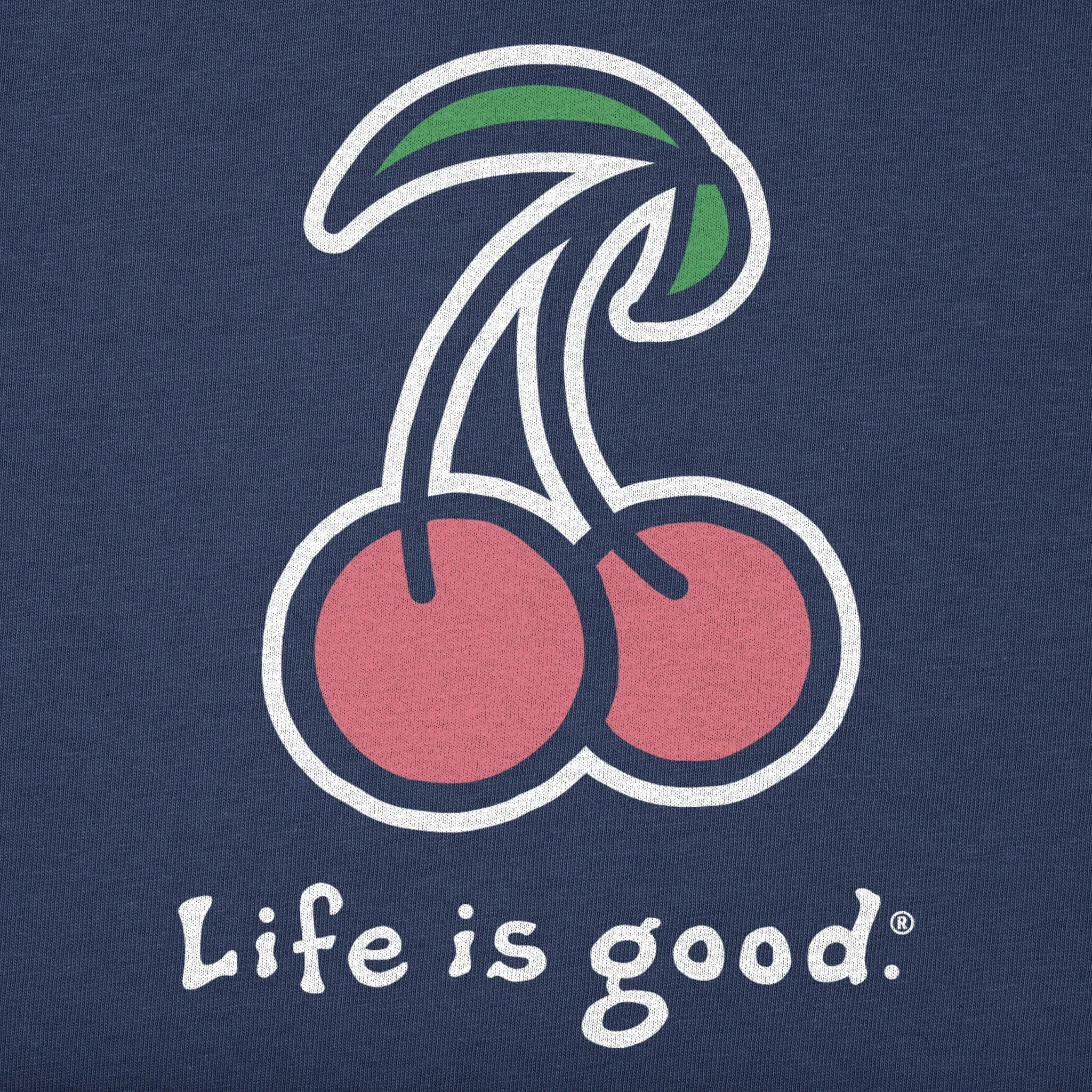 Women's Cherries Short Sleeve Crusher Boxy Tee Life is Good
