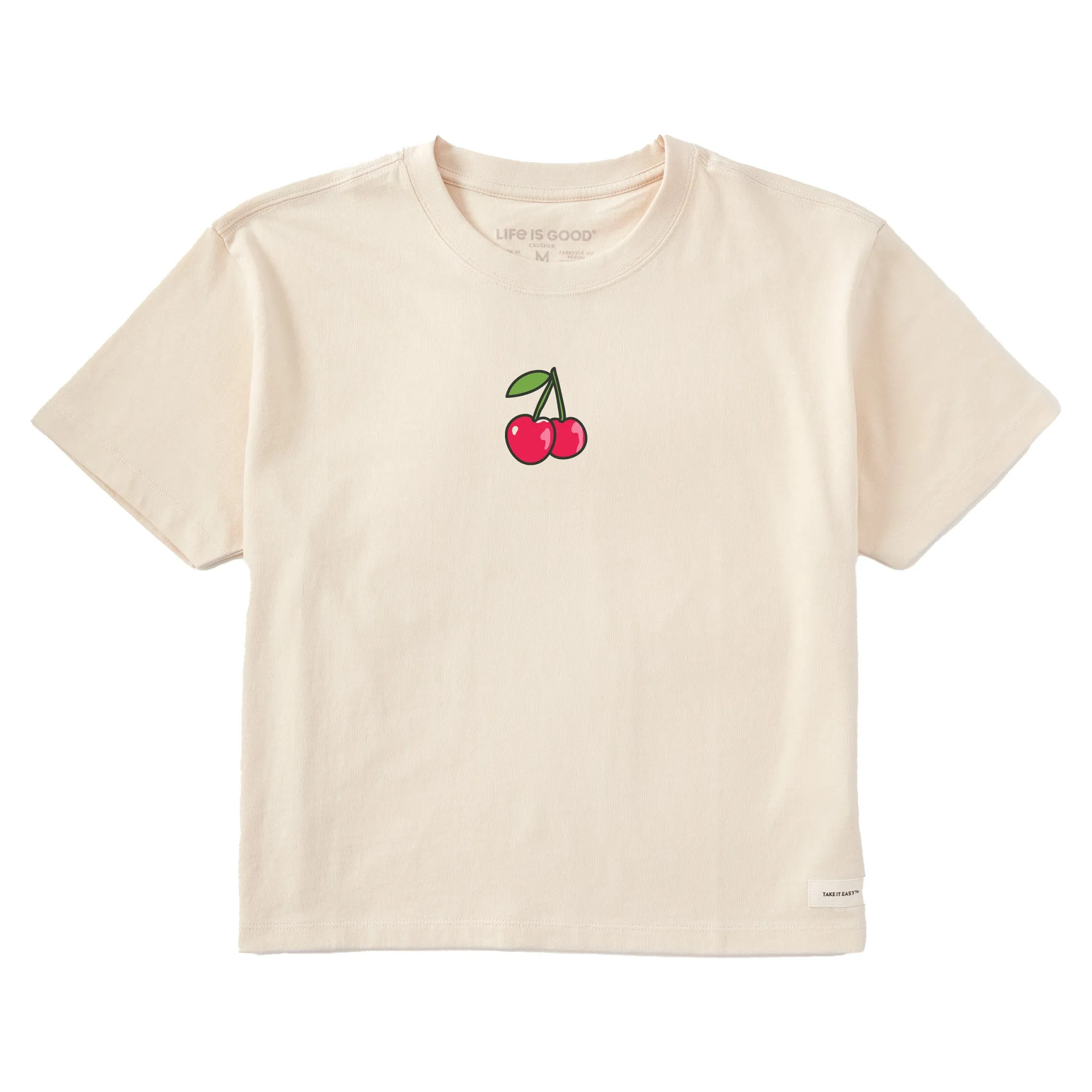 Women's Cherries Short Sleeve Crusher Boxy Tee Life is Good
