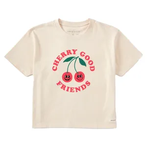 Women's Cherry Good Friends Short Sleeve Crusher Boxy Tee Life is Good