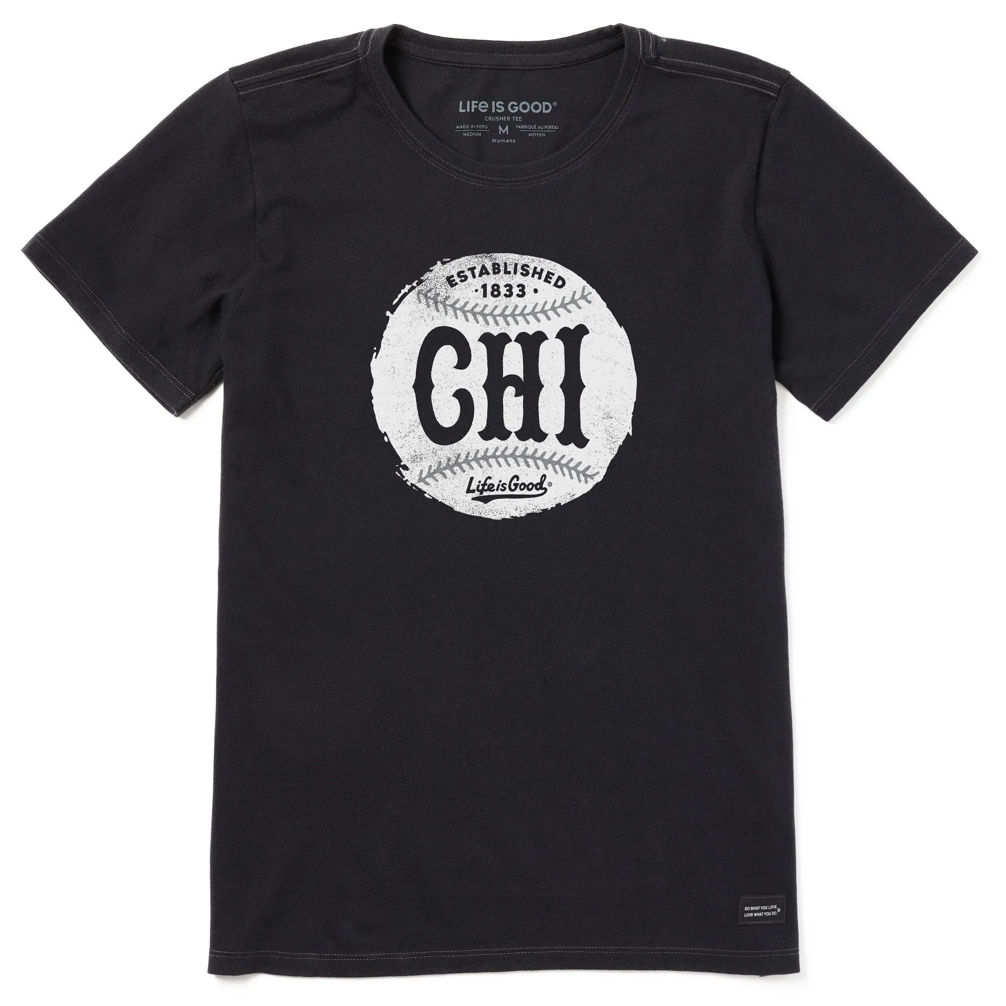 Women's Chicago Baseball Short Sleeve Crusher Tee Life is Good