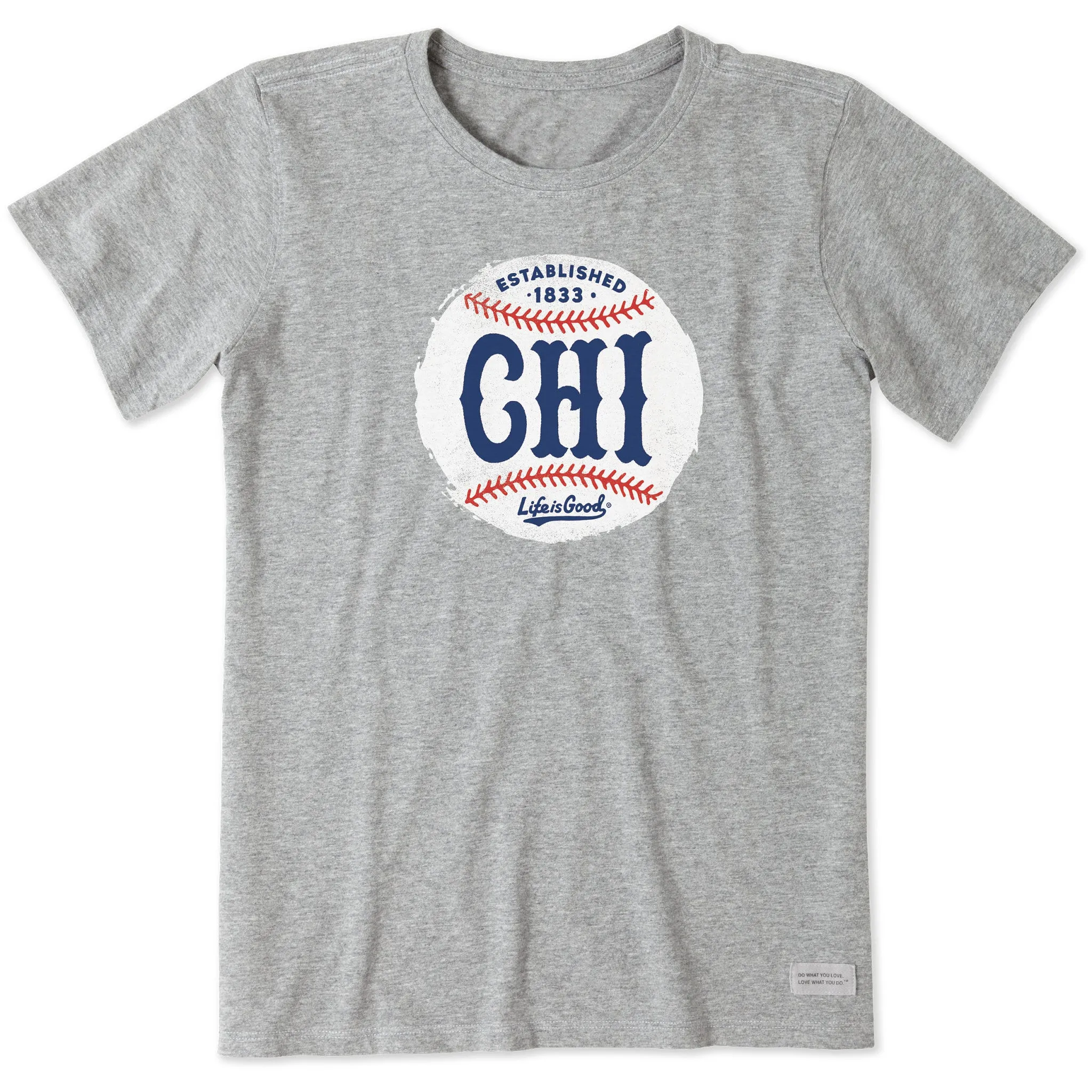 Women's Chicago Baseball Short Sleeve Crusher Tee Life is Good