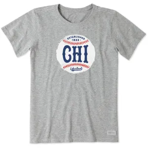 Women's Chicago Baseball Short Sleeve Crusher Tee Life is Good