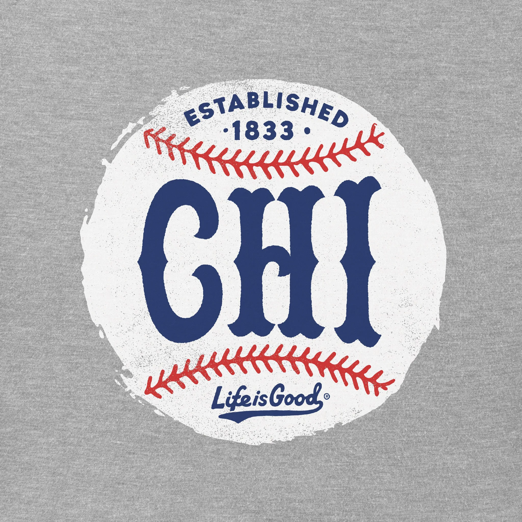 Women's Chicago Baseball Short Sleeve Crusher Tee Life is Good