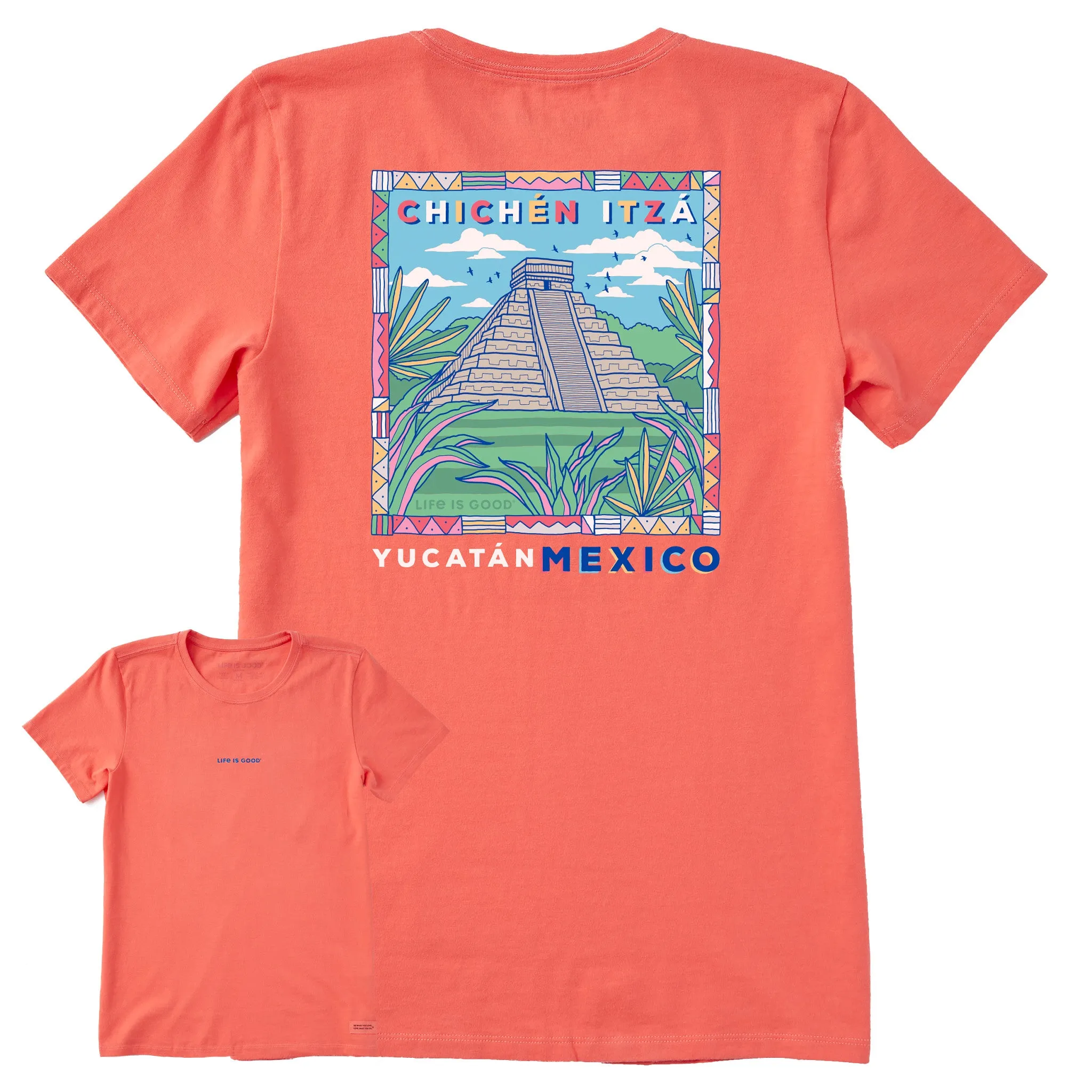 Women's Chichen Itza Mexico Short Sleeve Crusher Tee Life is Good