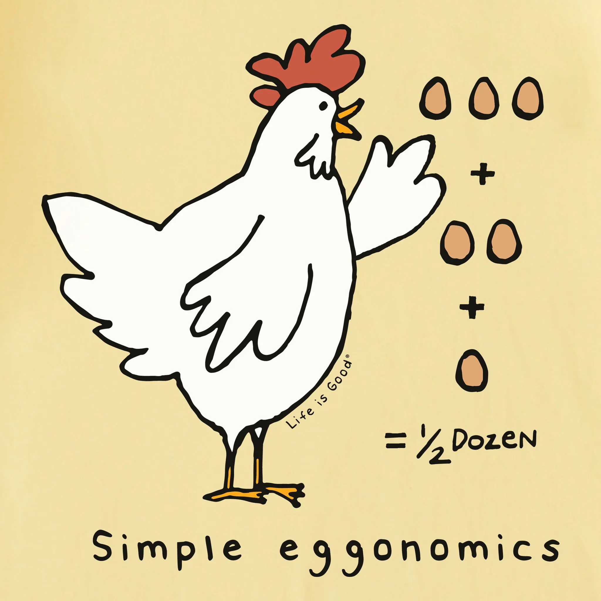 Women's Chicken Eggonomics Short Sleeve Crusher Tee Life is Good