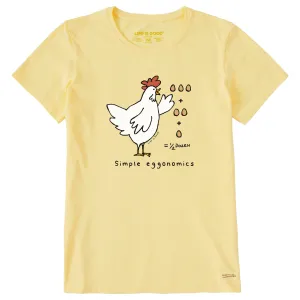 Women's Chicken Eggonomics Short Sleeve Crusher Tee Life is Good