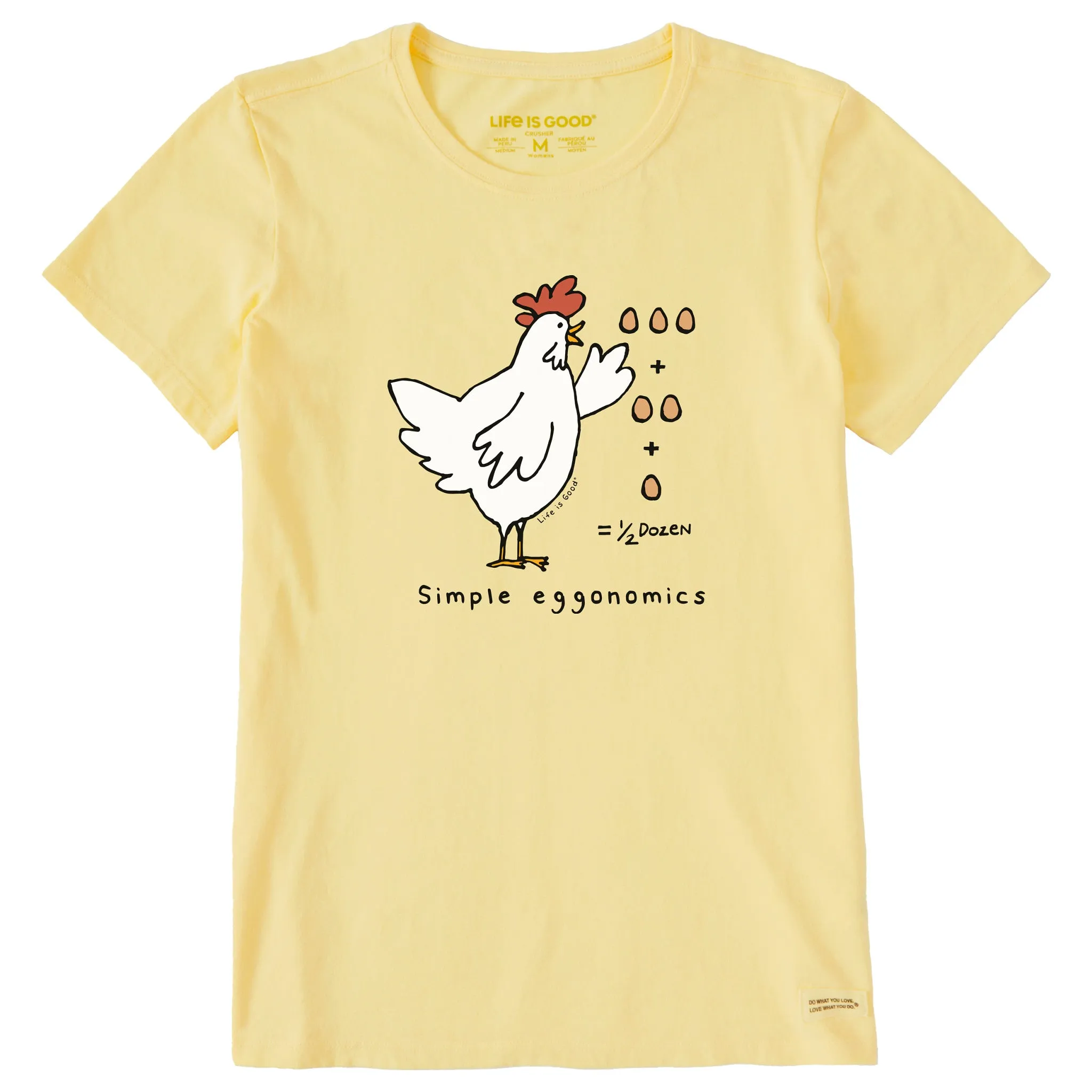 Women's Chicken Eggonomics Short Sleeve Crusher Tee Life is Good