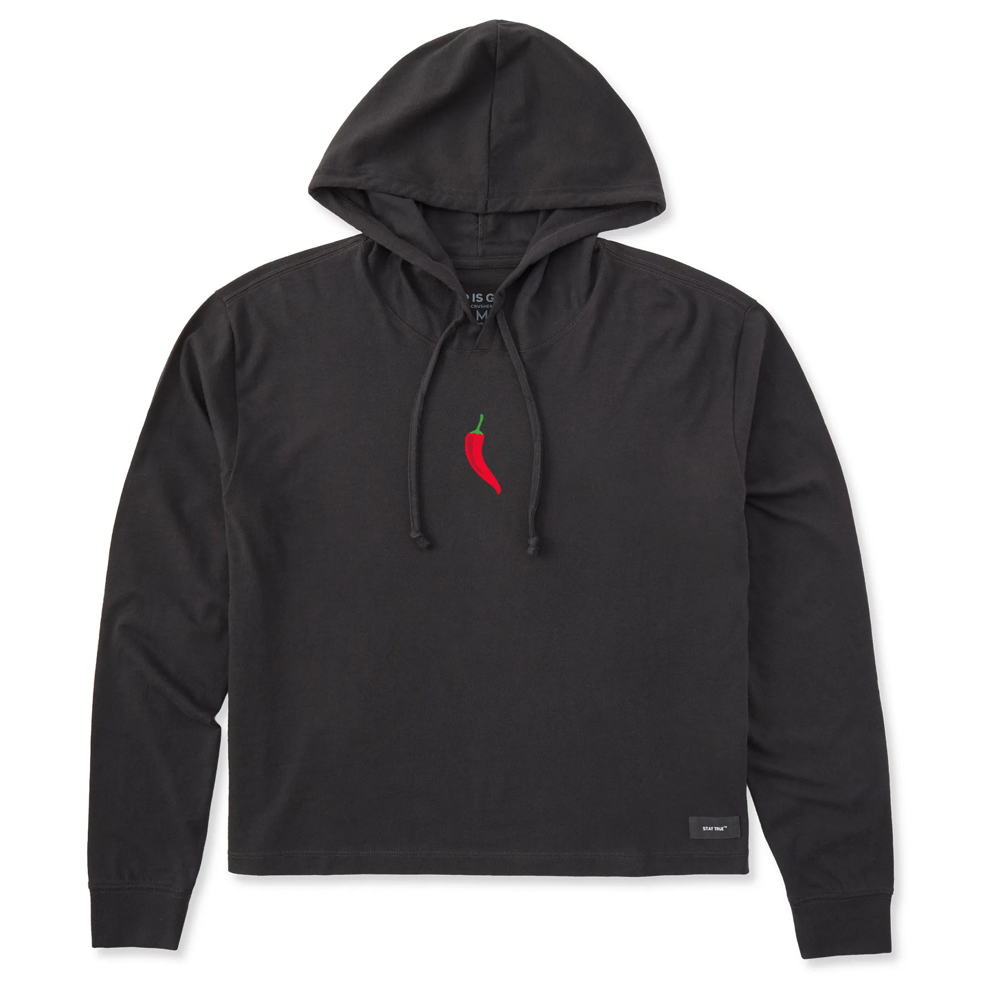 Women's Chili Pepper Mini Crusher Boxy Hoodie Life is Good