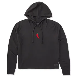 Women's Chili Pepper Mini Crusher Boxy Hoodie Life is Good
