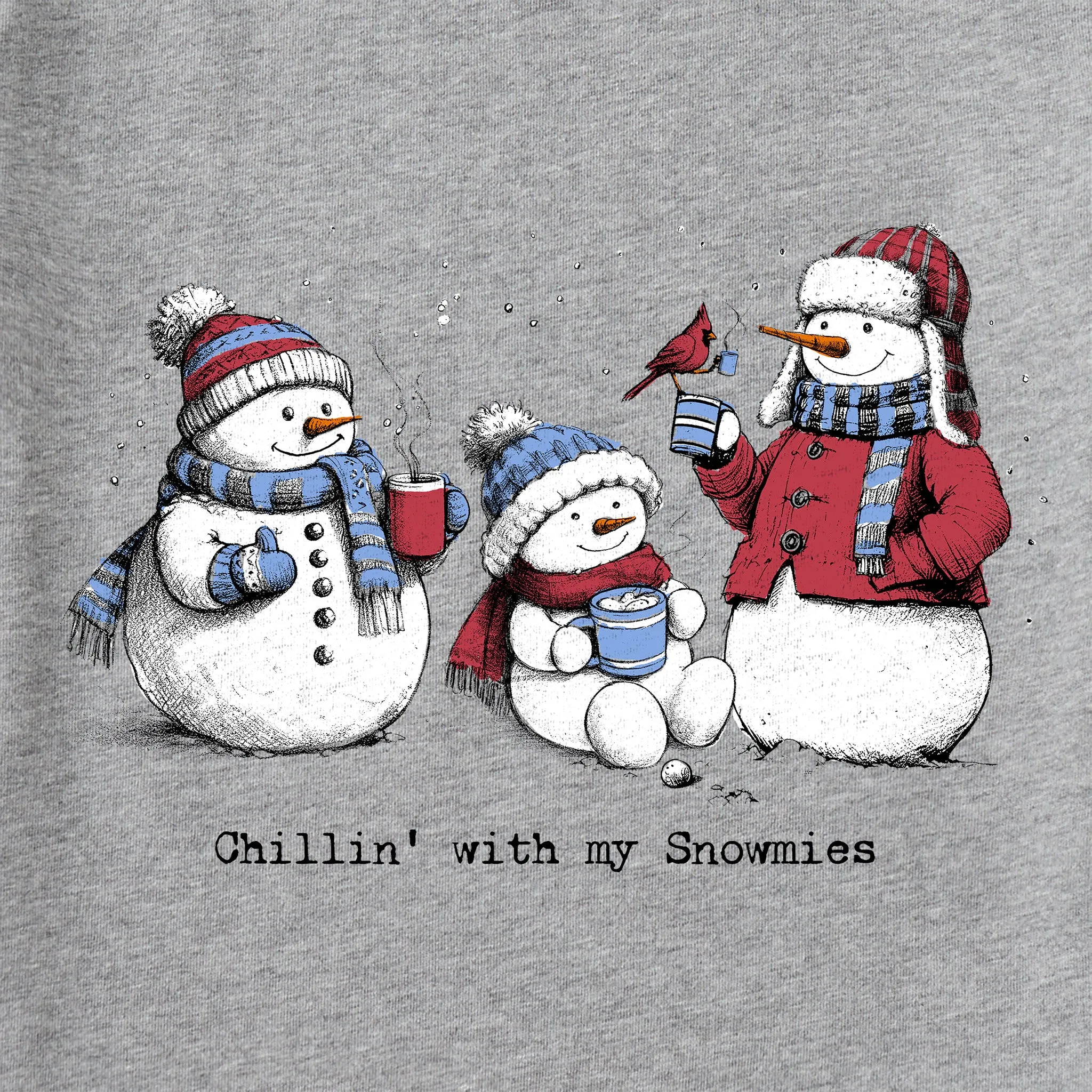 Women's Chillin' with my Snowmies Long Sleeve Crusher Tee Life is Good
