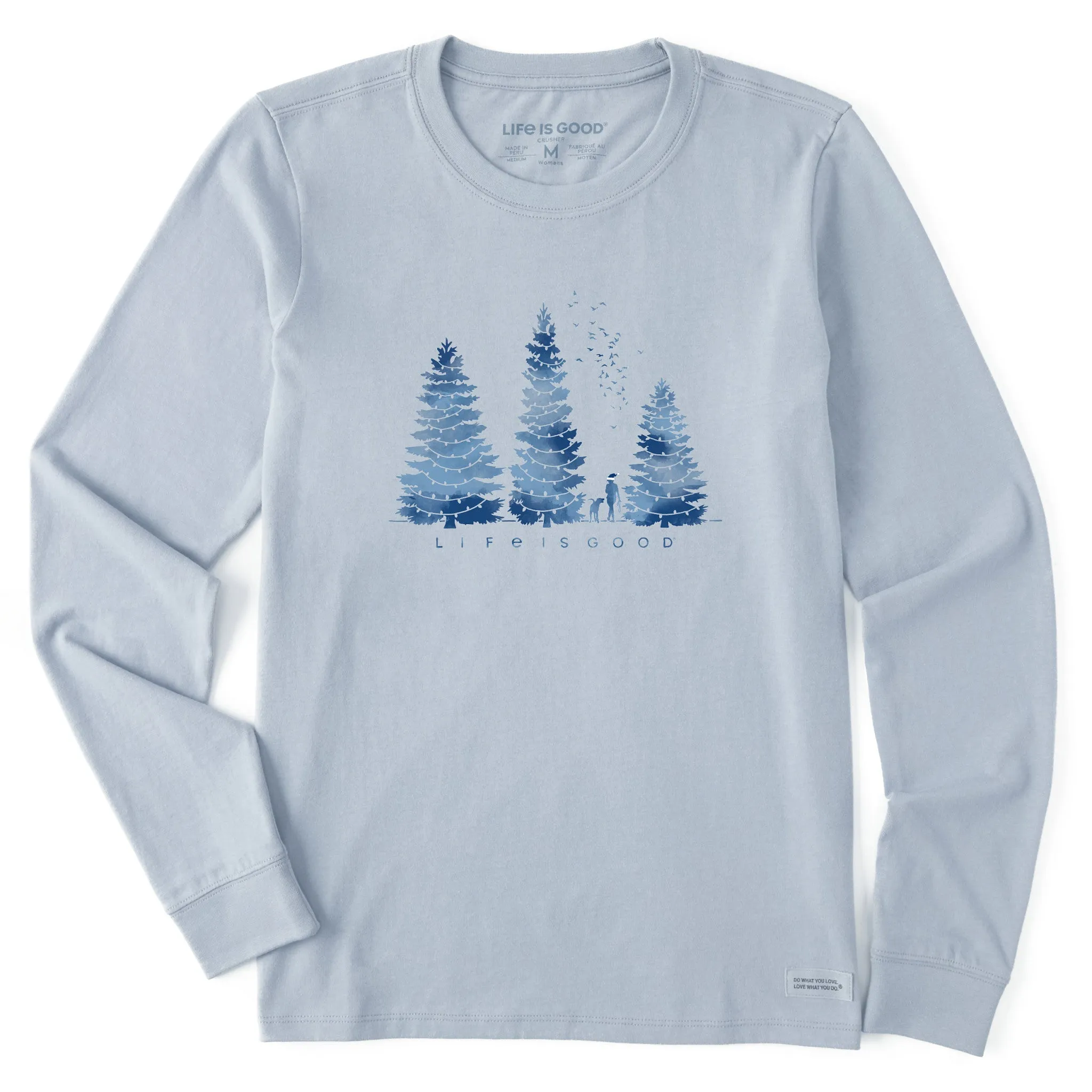 Women's Christmas Hike Long Sleeve Crusher Tee Life is Good
