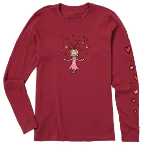 Women's Cindy-Lou Hearts Long Sleeve Crusher Tee Life is Good