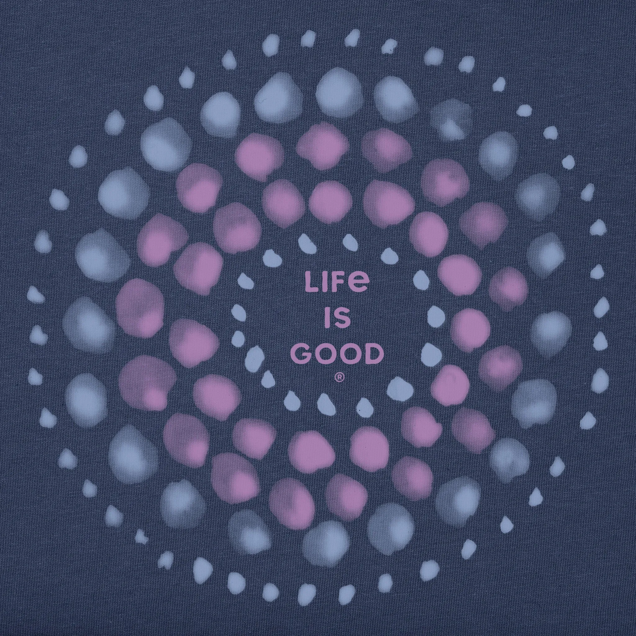 Women's Circle of Circles Short Sleeve Crusher Vee Life is Good