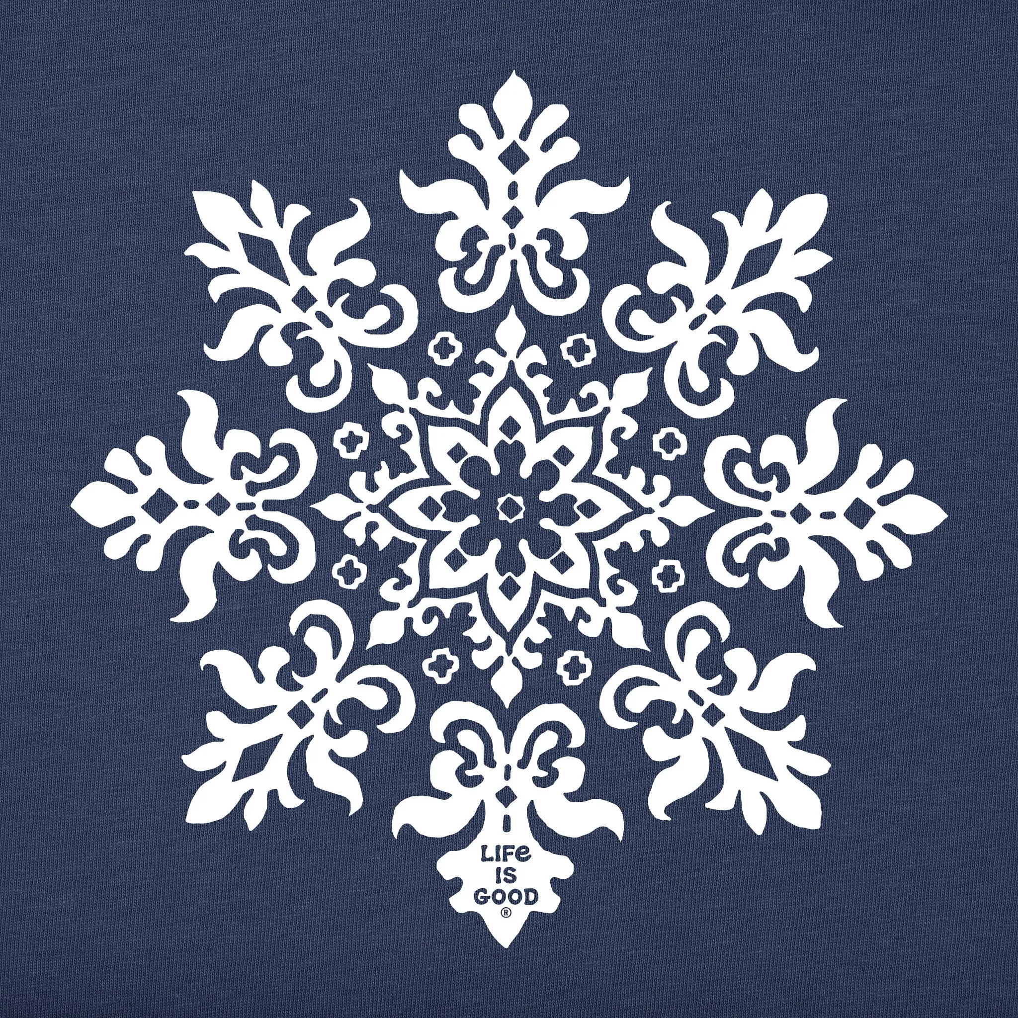 Women's Classic Snowflake Long Sleeve Crusher Tee Life is Good