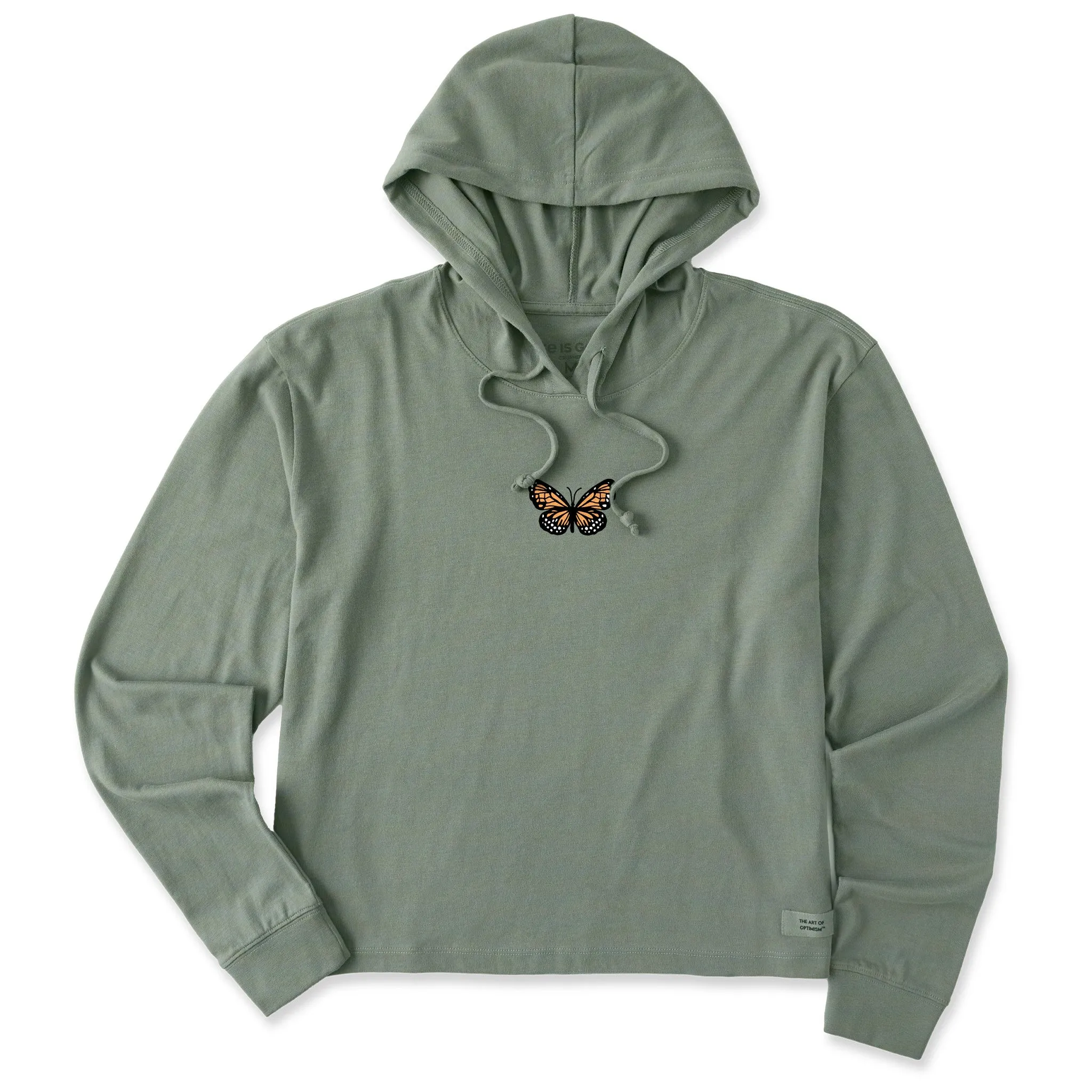 Women's Clean Butterfly Crusher Boxy Hoodie Life is Good