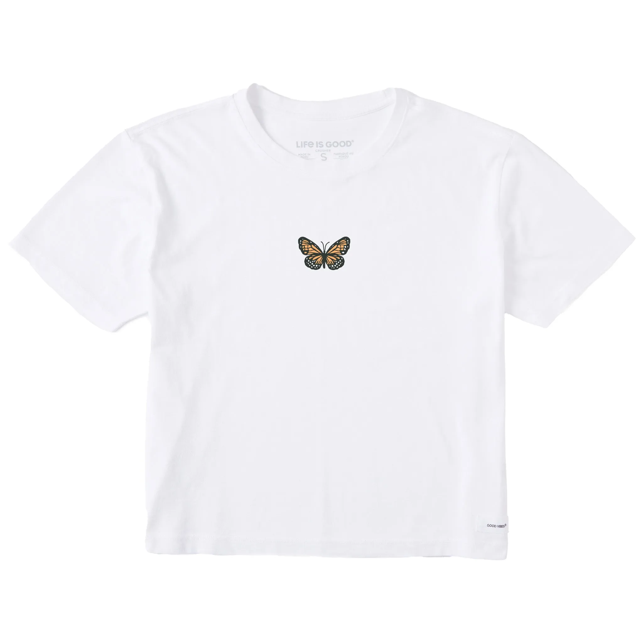 Women's Clean Butterfly Short Sleeve Crusher Boxy Tee Life is Good