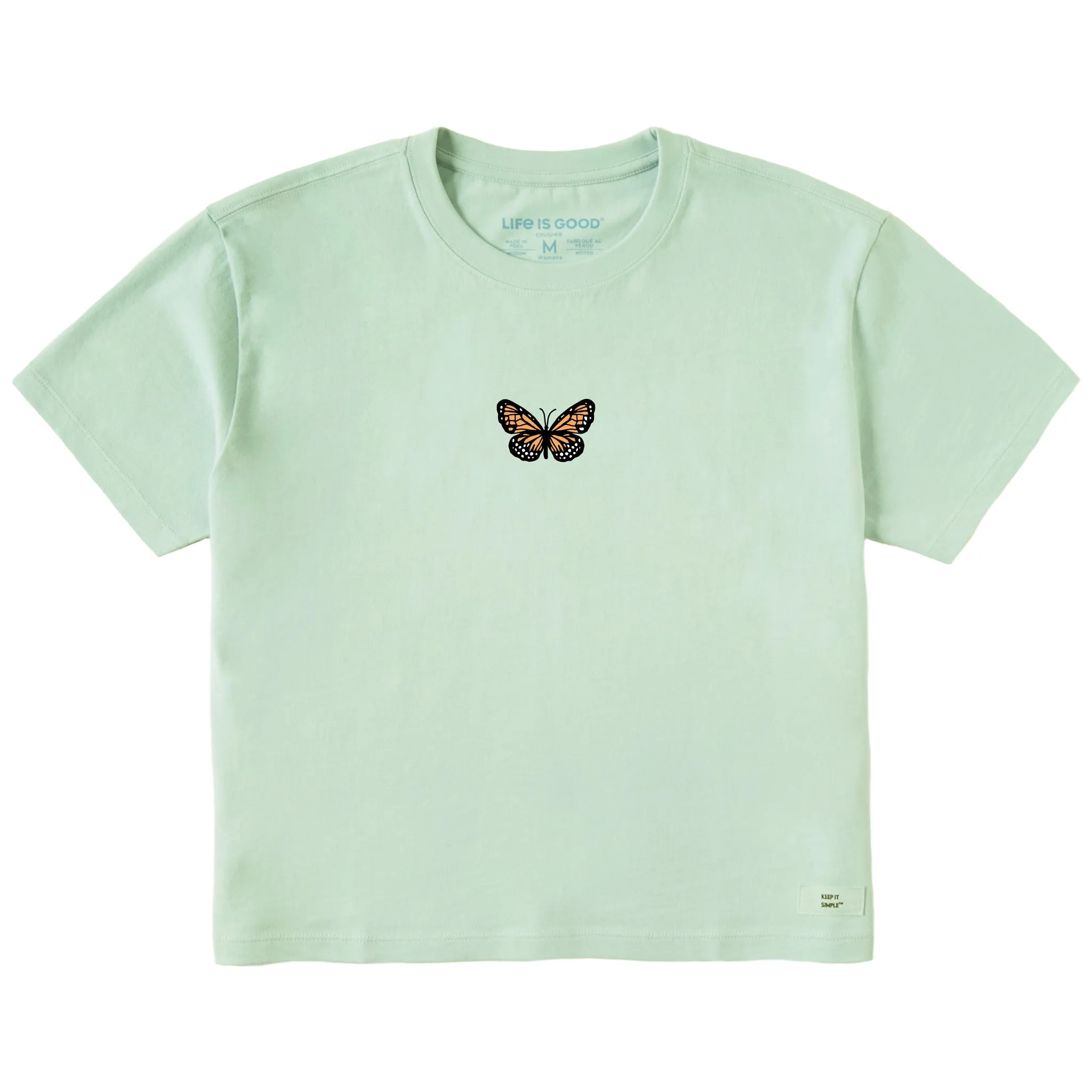 Women's Clean Butterfly Short Sleeve Crusher Boxy Tee Life is Good