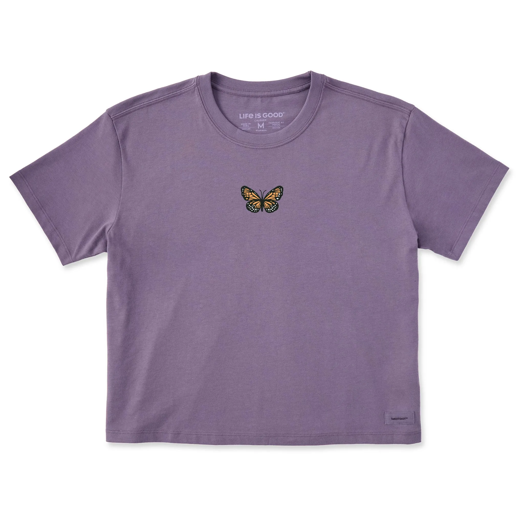 Women's Clean Butterfly Short Sleeve Crusher Boxy Tee Life is Good
