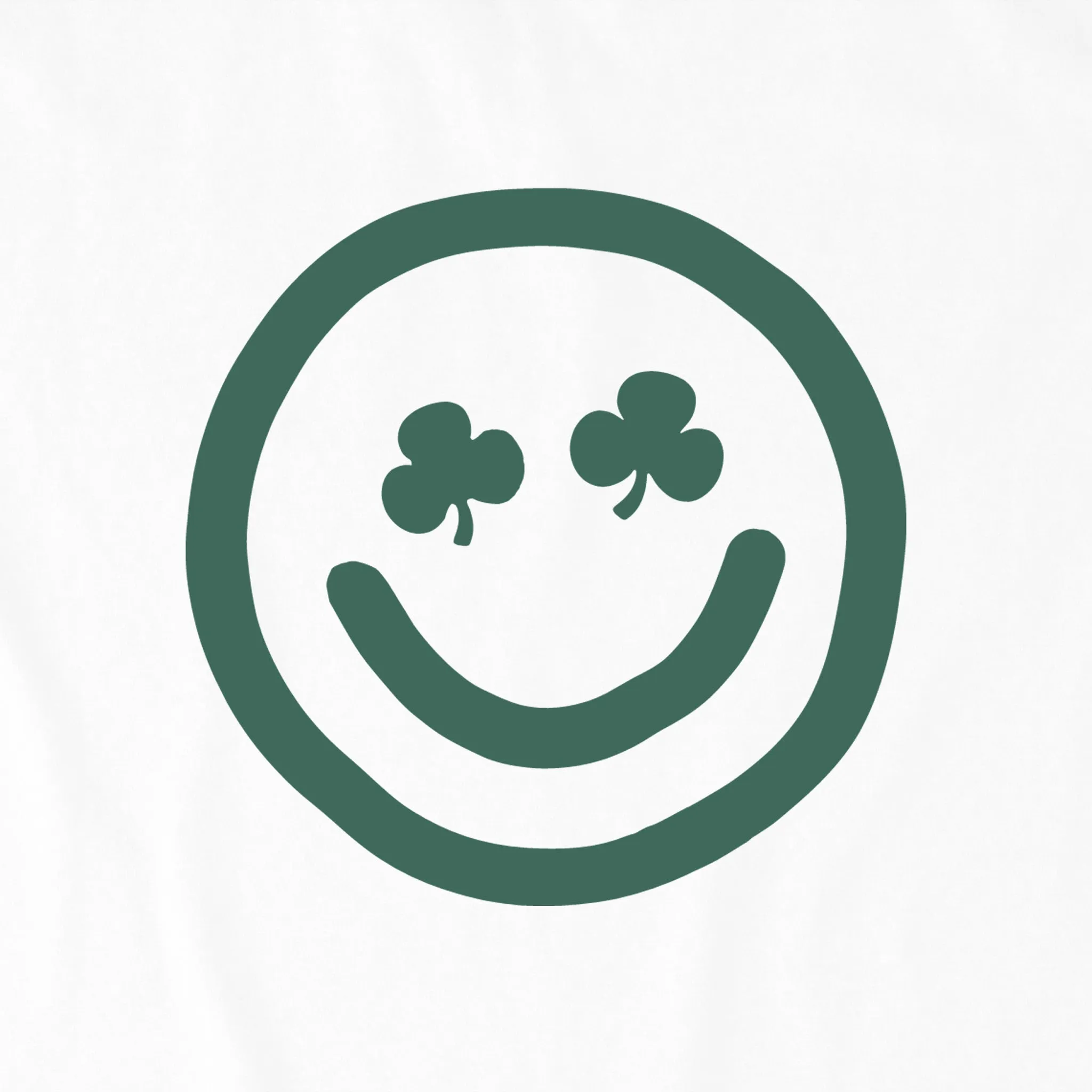 Women's Clean Clover Smile Face Short Sleeve Crusher Boxy Tee Life is Good