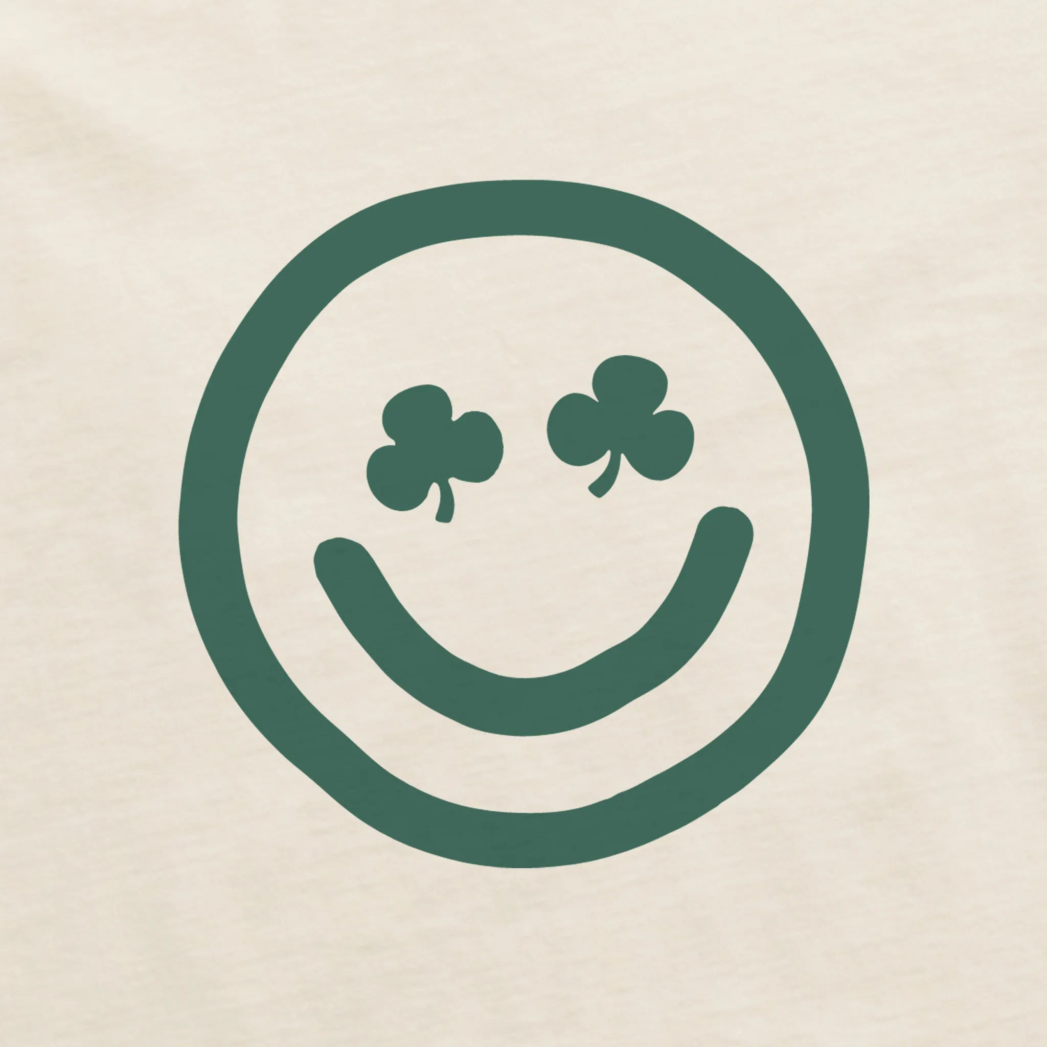 Women's Clean Clover Smile Face Short Sleeve Crusher Boxy Tee Life is Good