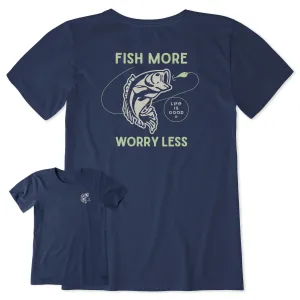 Women's Clean Fish More Bass Short Sleeve Tee Life is Good