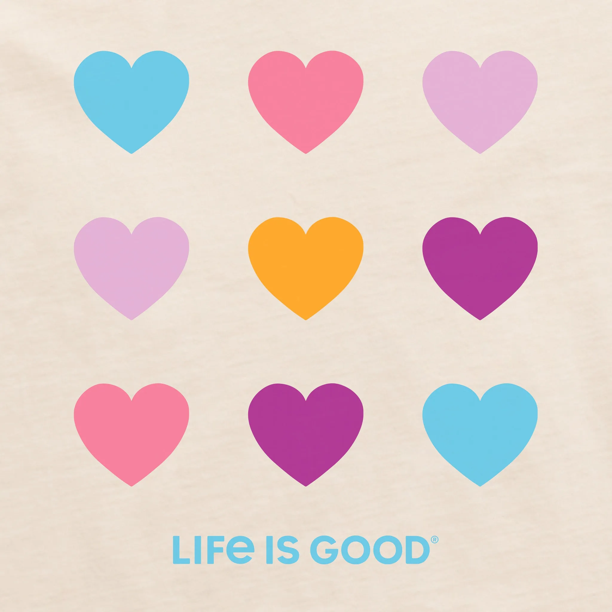 Women's Clean Heart Grid Good Vibes Fleece Zip Hoodie Life is Good