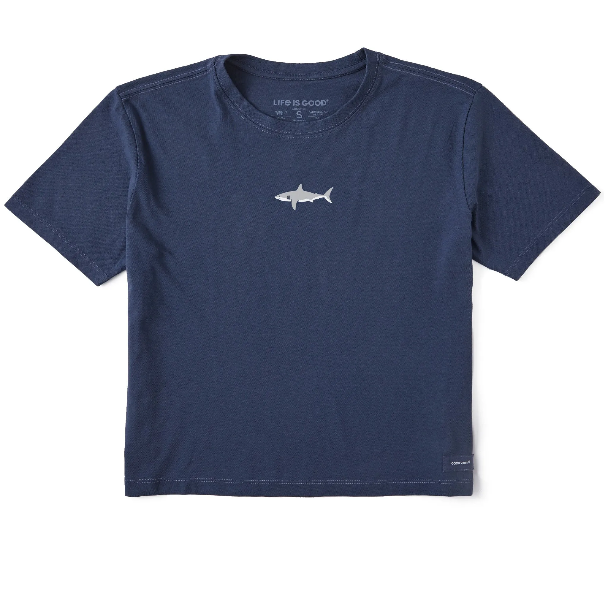 Women's Clean Shark Short Sleeve Crusher Boxy Tee Life is Good
