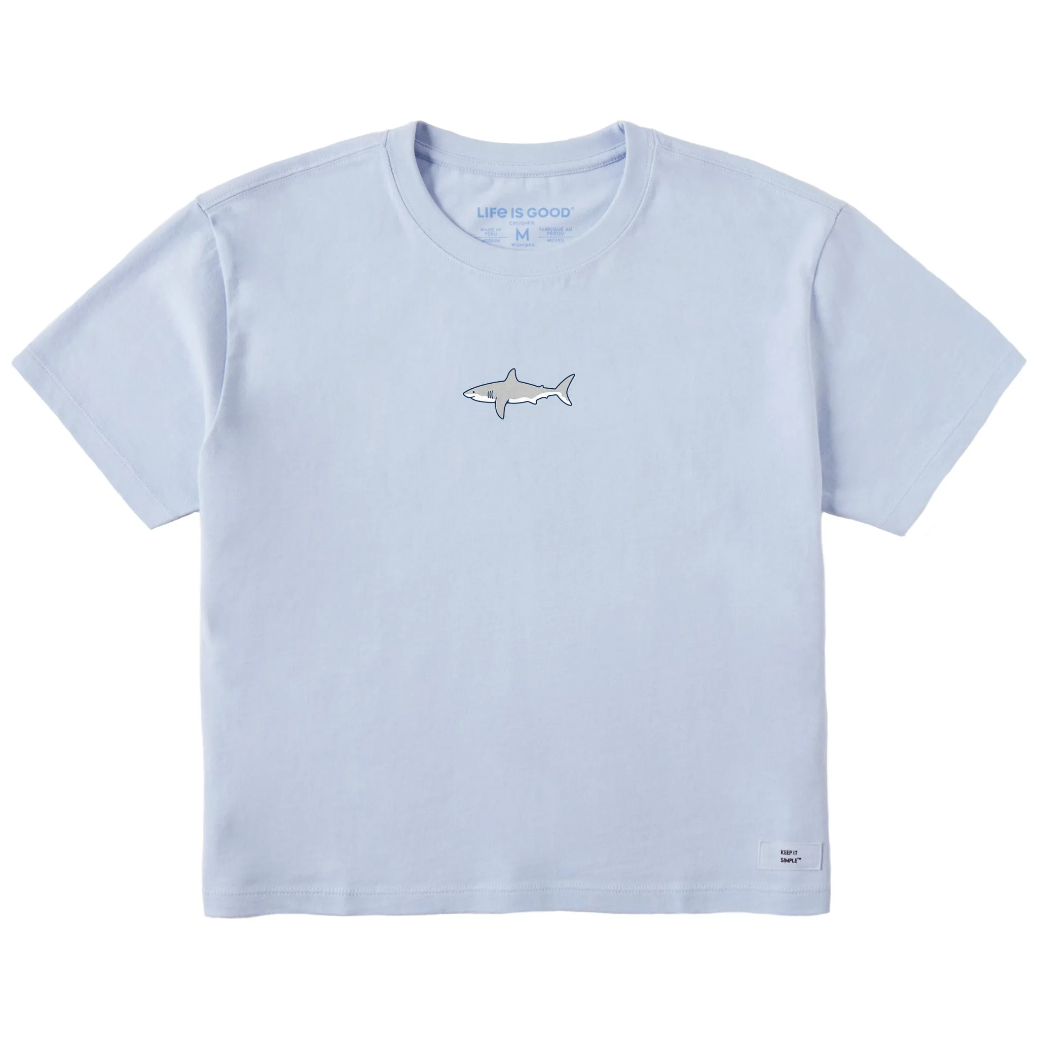 Women's Clean Shark Short Sleeve Crusher Boxy Tee Life is Good