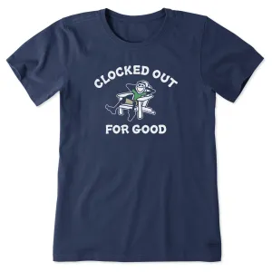 Women's Clocked Out for Good Short Sleeve Crusher Tee Life is Good