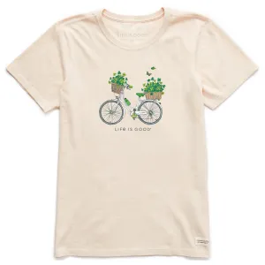 Women's Clover Bike Short Sleeve Crusher Tee Life is Good