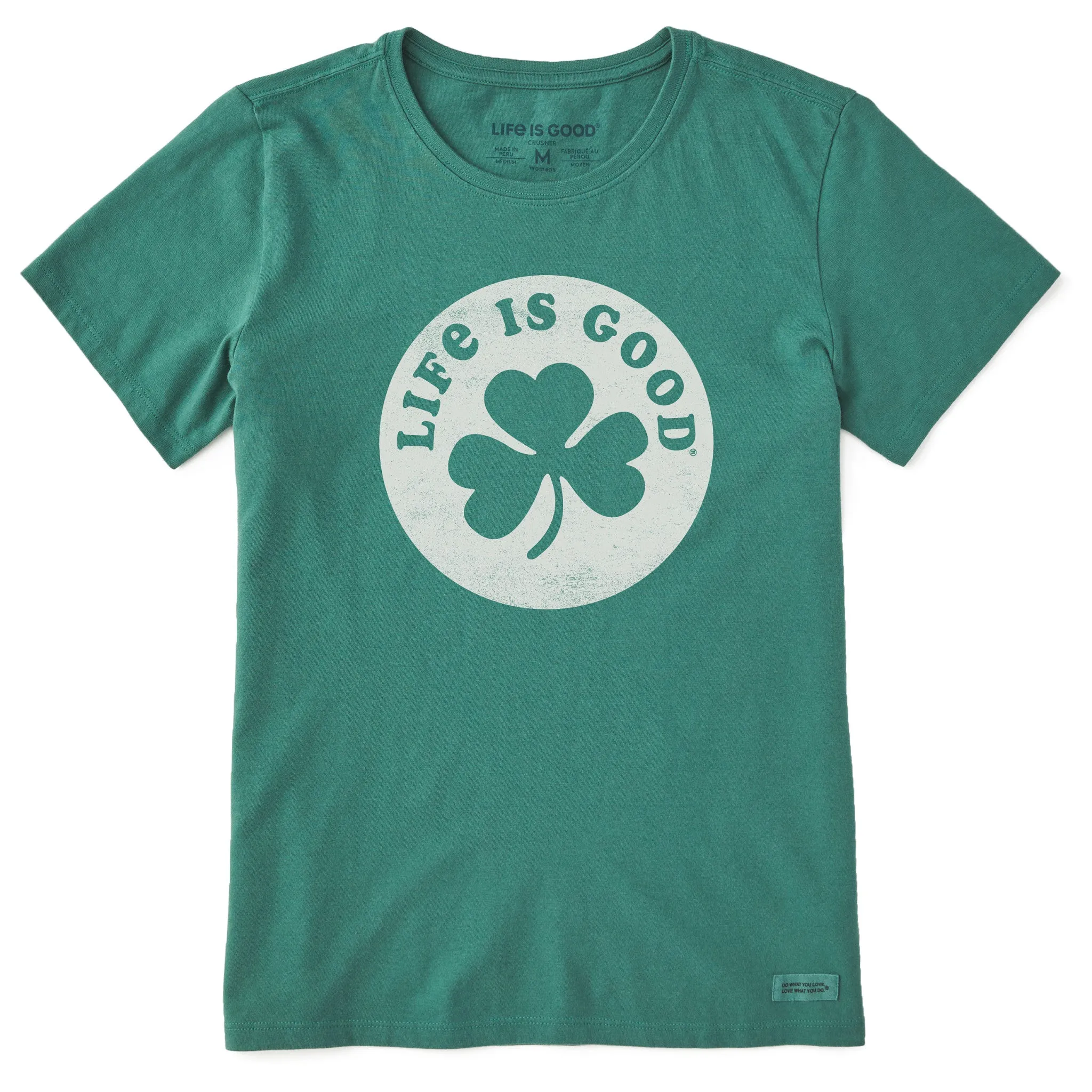 Women's Clover Coin Short Sleeve Crusher Tee Life is Good