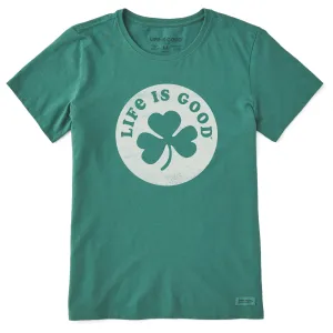 Women's Clover Coin Short Sleeve Crusher Tee Life is Good