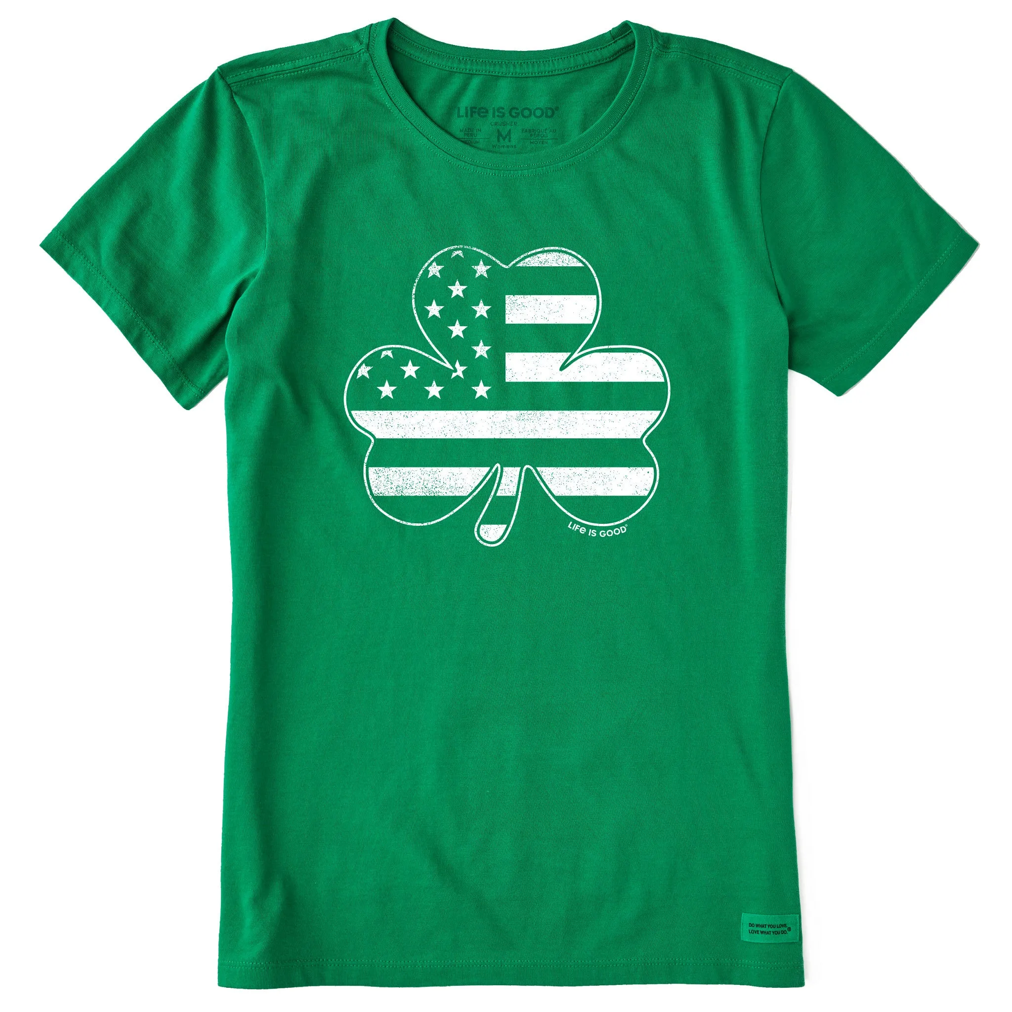Women's Clover Flag Short Sleeve Crusher Tee Life is Good