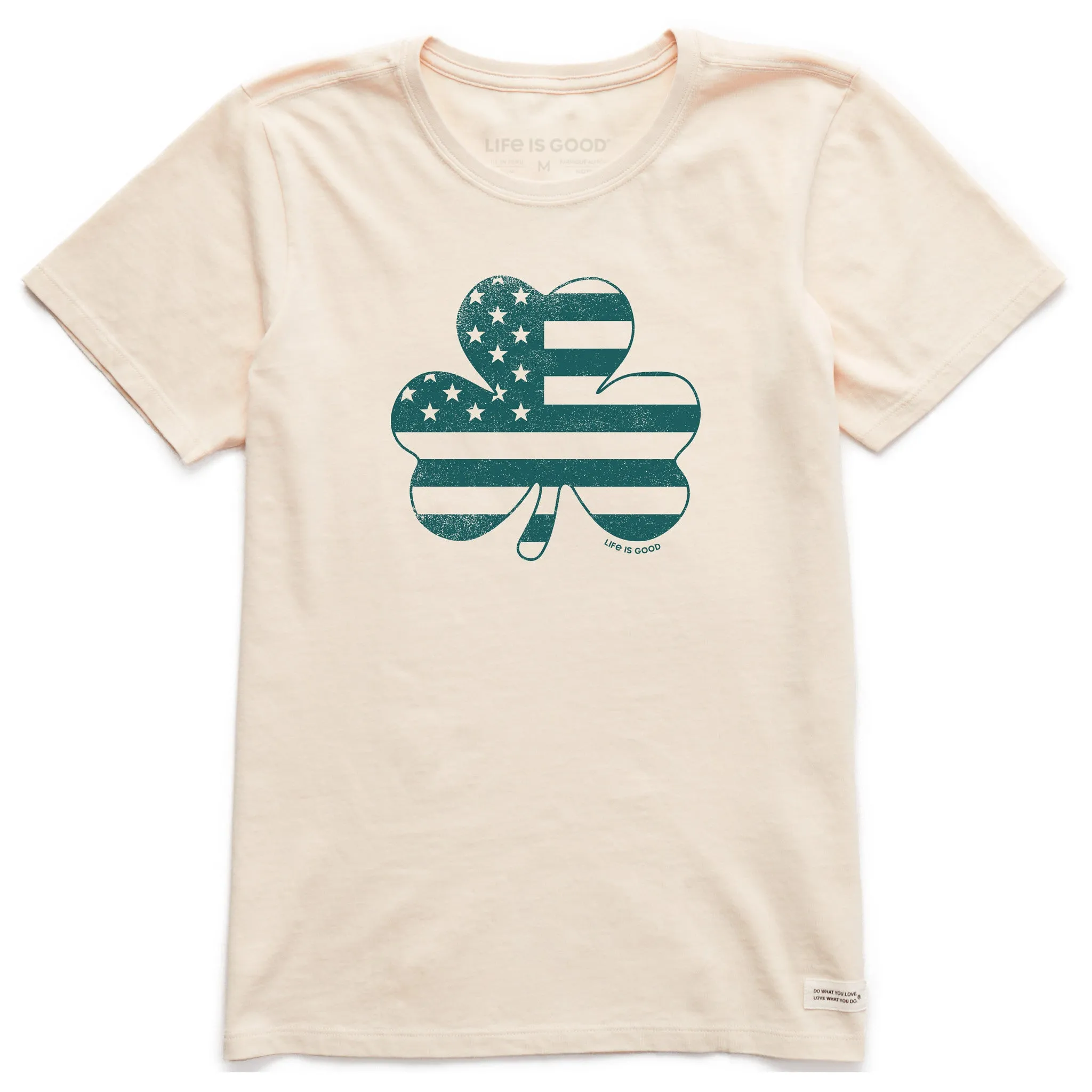 Women's Clover Flag Short Sleeve Crusher Tee Life is Good