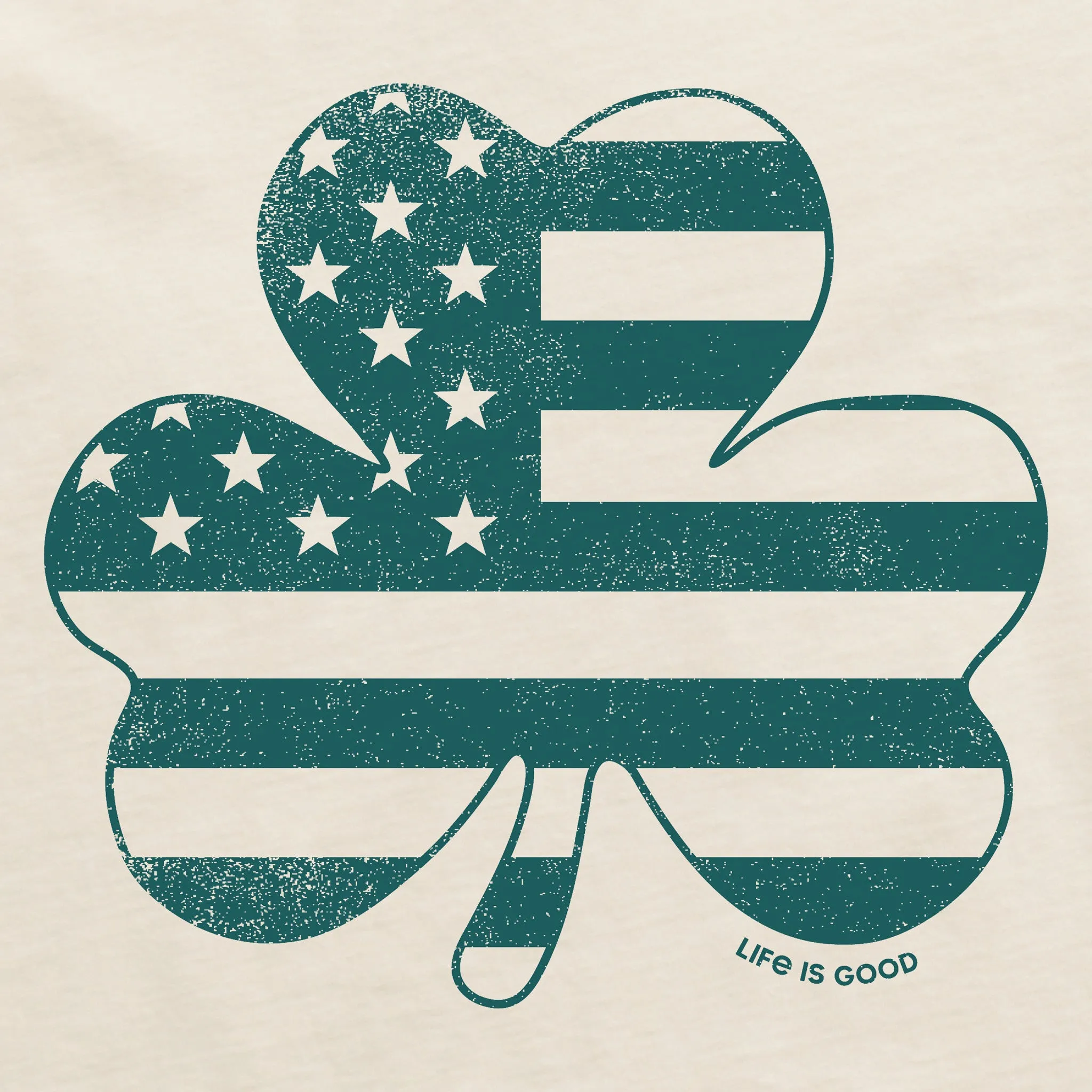 Women's Clover Flag Short Sleeve Crusher Tee Life is Good