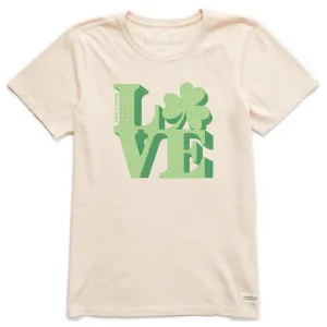 Women's Clover Love Short Sleeve Crusher Tee Life is Good