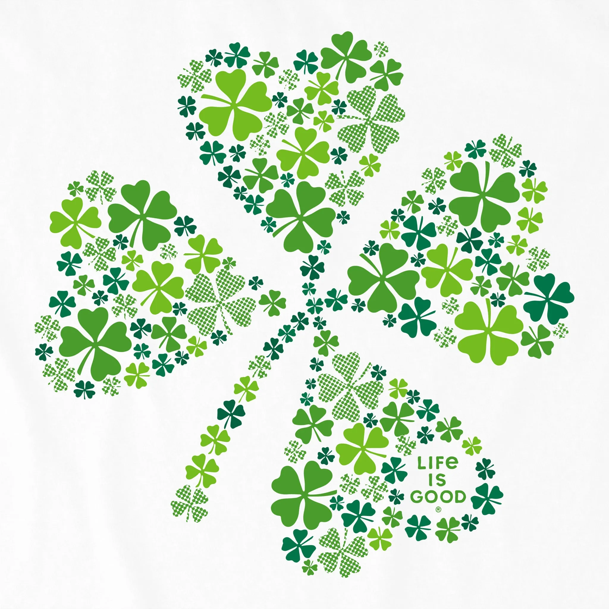 Women's Clover of Clovers Short Sleeve Tee Life is Good