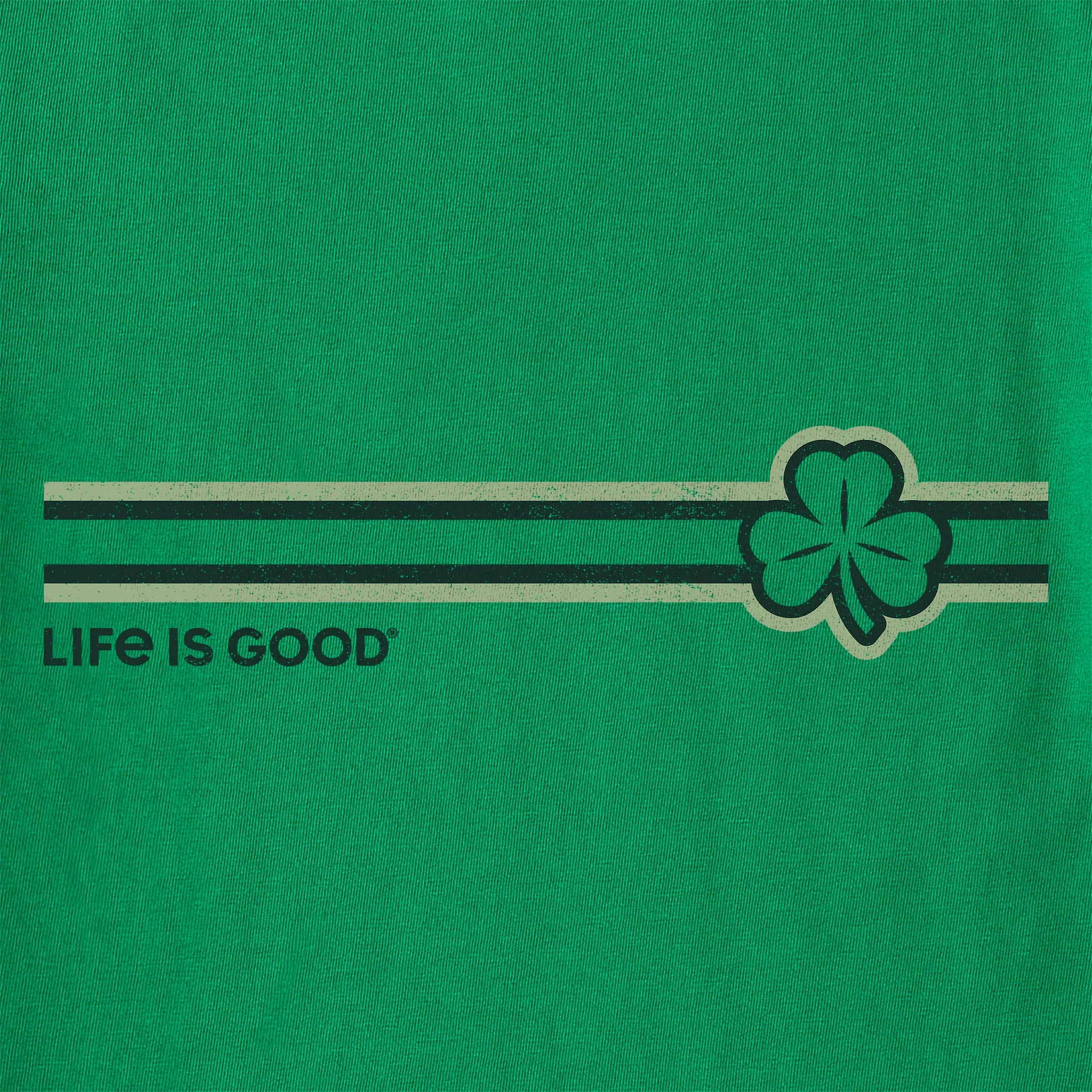 Women's Clover Stripe Short Sleeve Crusher Tee Life is Good