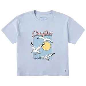 Women's Coastin Seagulls Short Sleeve Crusher Boxy Tee Life is Good