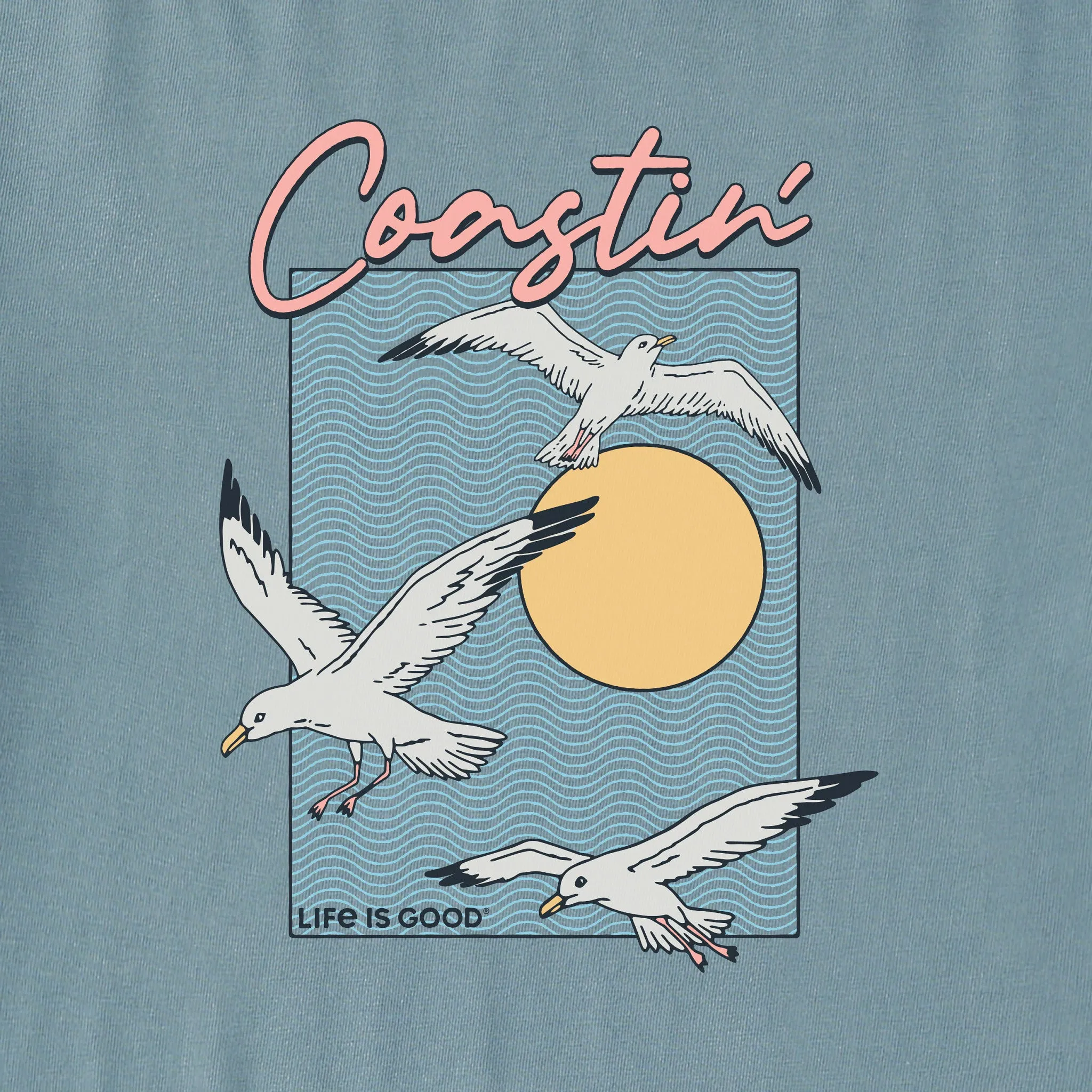 Women's Coastin Seagulls Short Sleeve Crusher Tee Life is Good
