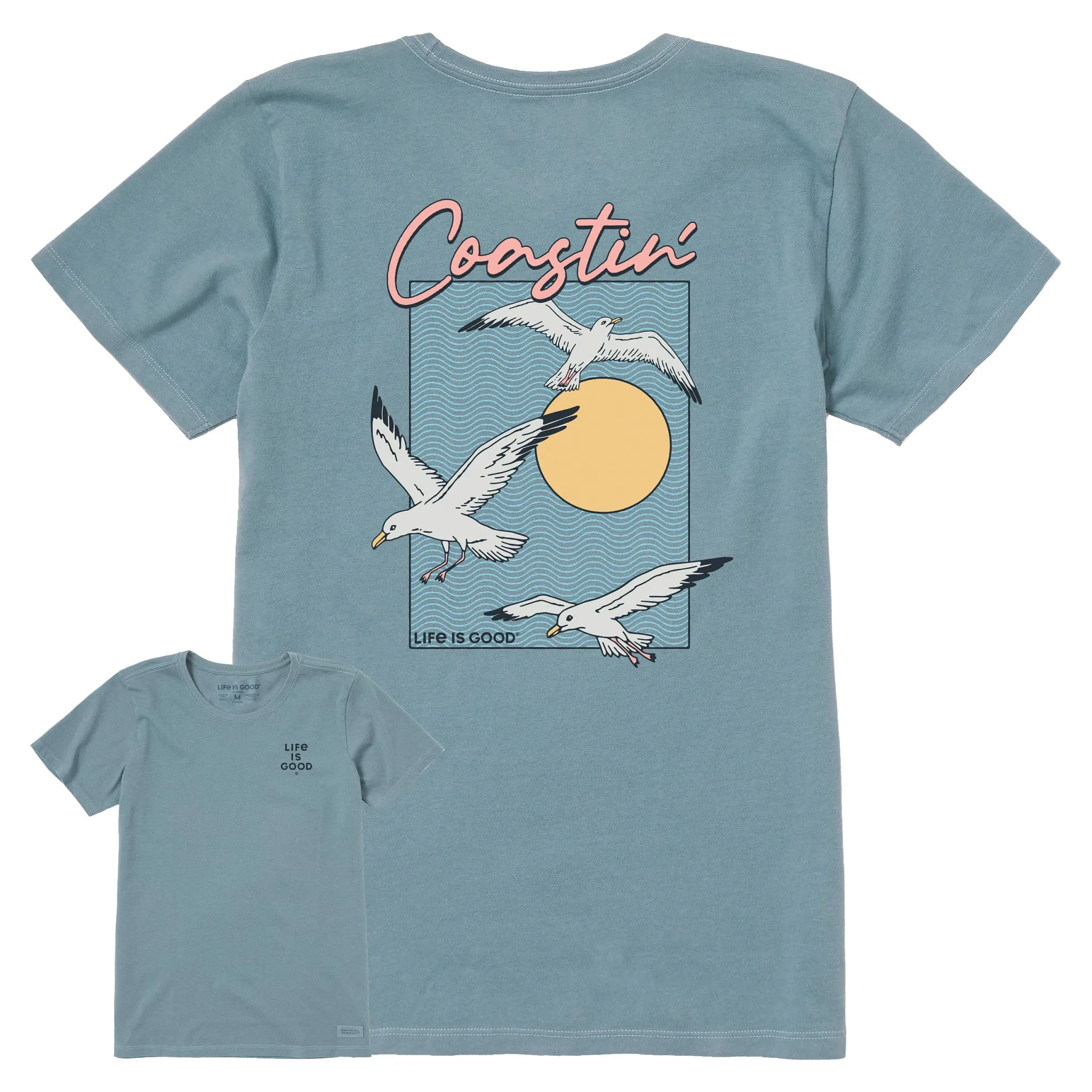 Women's Coastin Seagulls Short Sleeve Crusher Tee Life is Good