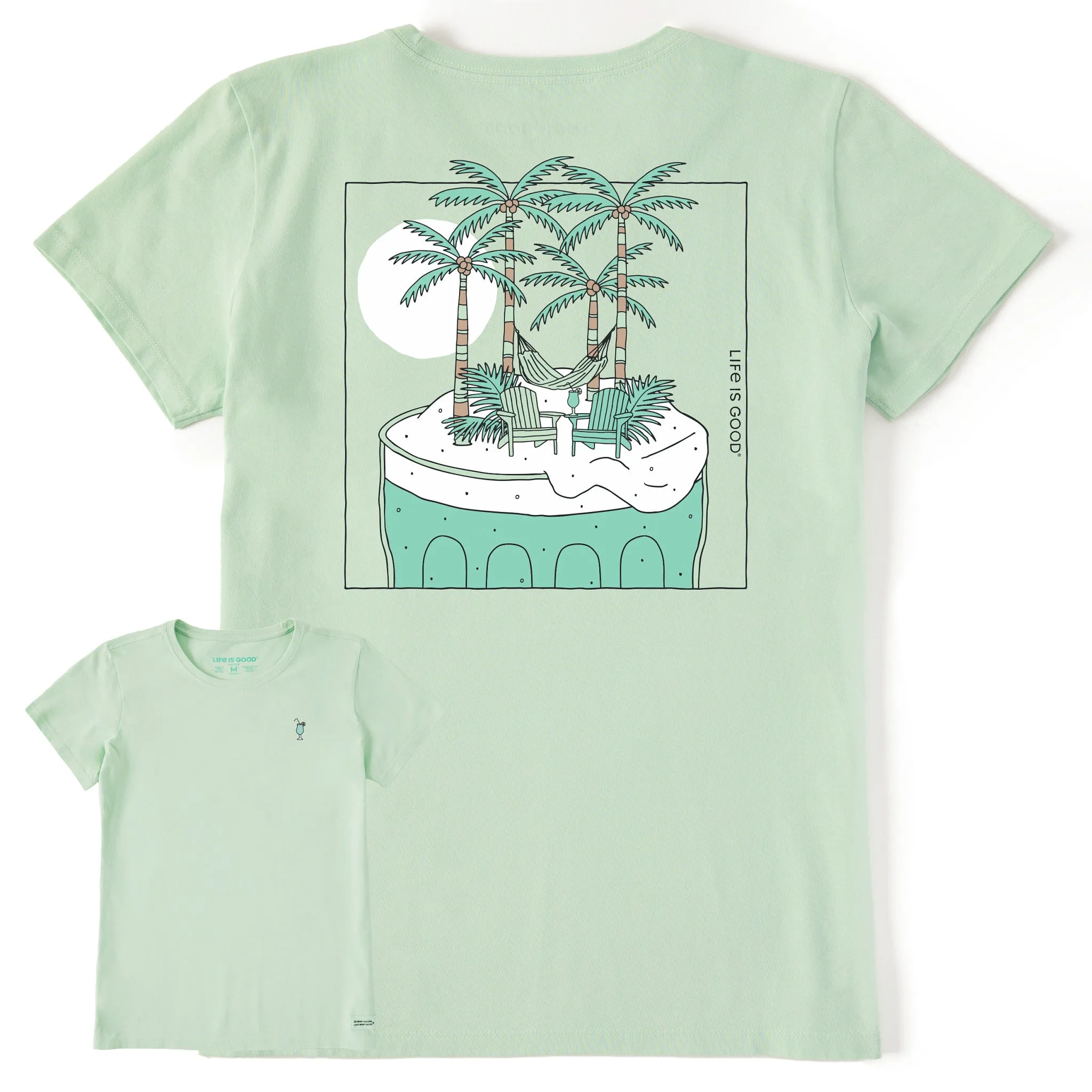 Women's Cocktail Beach Short Sleeve Crusher Tee Life is Good
