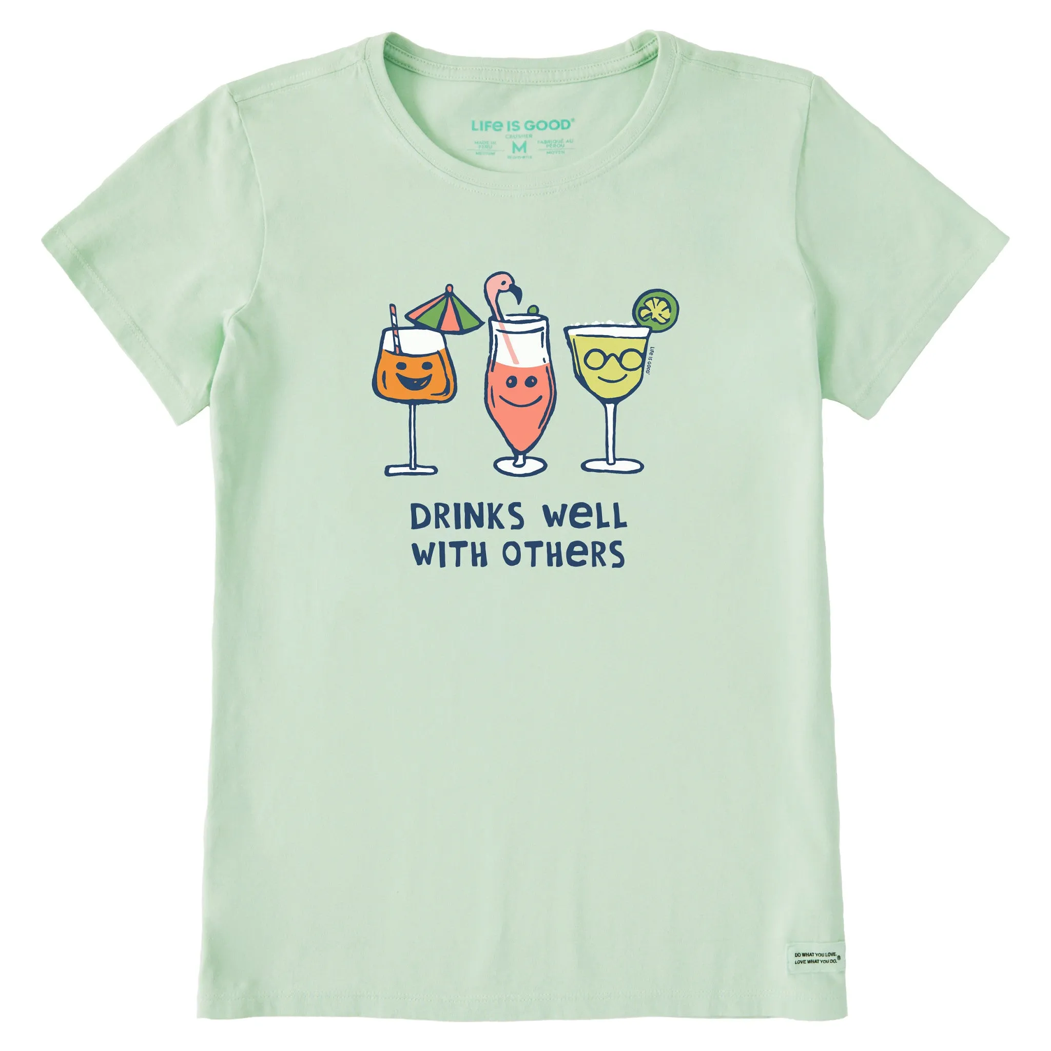 Women's Cocktail Drinks Well with Others Short Sleeve Crusher-LITE Tee Life is Good