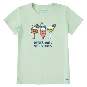 Women's Cocktail Drinks Well with Others Short Sleeve Crusher-LITE Tee Life is Good